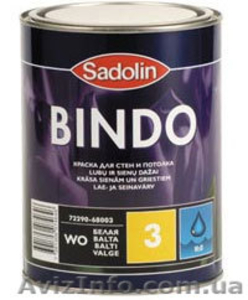 Краска для стен и потолка SADOLIN BINDO 3 (10л) Швеция #886647
