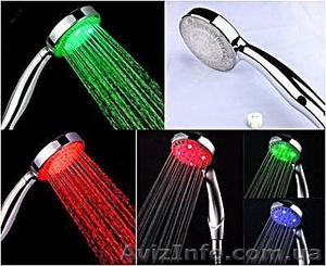 Душевая лейка  термо подсветка воды #782137