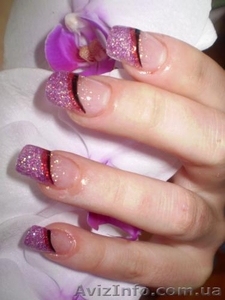 Наращивание ногтей акрилом,  гелем #881081