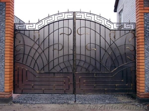 Ворота въездные металлические,  кованные,  ажурные,  ворота гаражные #875424