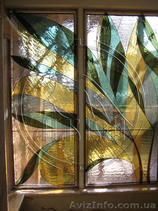 Витражи в окнах по технике Тиффани,  компания Alkion  #880510