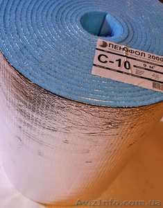 Теплоизоляция Пенофол тип С-3, 5, 8, 10мм(самоклейка).Утеплитель.Изоляция. #888470