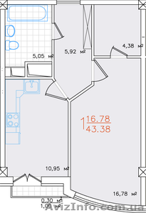 Продам 1 комнатную квартиру с видом на море #905396