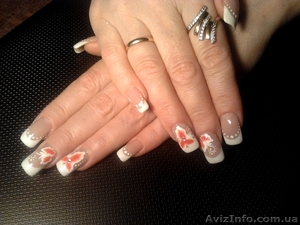 Наращивание ногтей,  акрил #914662
