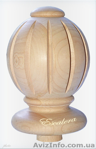 Деревянные точеные и фрезерованные шары и навершия для столбов лестниц #904621