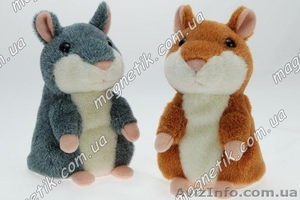 Уникальная мягкая говорящая игрушка - «Говорящий хомяк» #913801