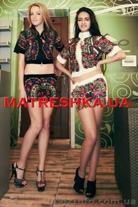 Рубашка+шорты из платка в стиле Лурдес,  Матрешка #913086