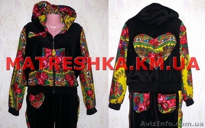 Костюм из велюра с сердцем из платка в стиле Лурдес,  Матрешка #913128