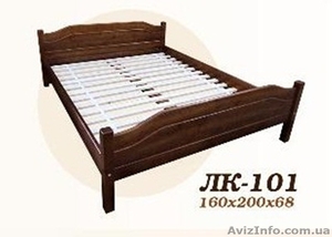 Кровать,  деревянная,  Лк- 101,  Скиф,  из массива хвойных пород деревьев. #916619