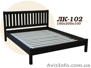 Кровать,  деревянная,  Лк- 102,  Скиф,  из массива хвойных пород деревьев #916635