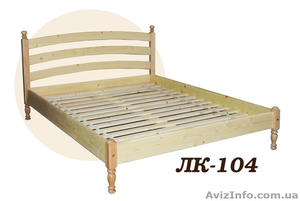 Кровать,  деревянная,  Лк- 104,  Скиф,  из массива хвойных пород деревьев #916638