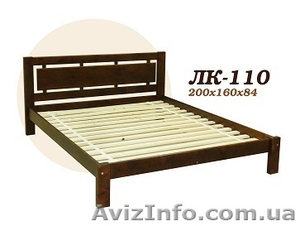 Кровать,  деревянная,  Лк- 110,  Скиф,  из массива хвойных пород деревьев. #916654