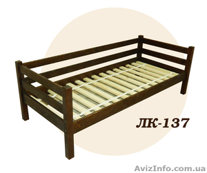 Кровать,  деревянная,  Лк- 137,  Скиф,  из массива хвойных пород деревьев. #916669
