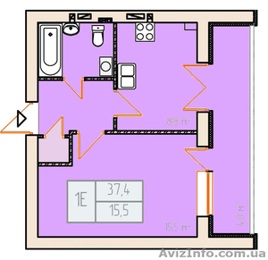 Продам 1-комнатную квартиру в новом ЖК #914229