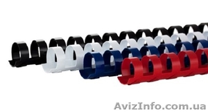 Пластиковая пружина d 14мм (белый,  черный, красный,  синий) уп./100 шт. #913896