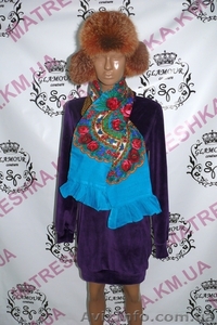 Шарф из платка в стиле Лурдес,  Матрешка #913197