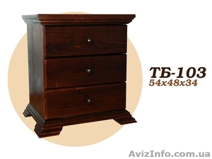 Тумба прикроватная,  дерево,  Тб- 103,  Скиф,  из массива хвойных пород деревьев #916742