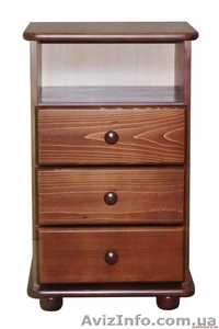 Тумба прикроватная,  деревянная,  Тб-110,  Скиф,  из массива хвойных пород деревьев #916751