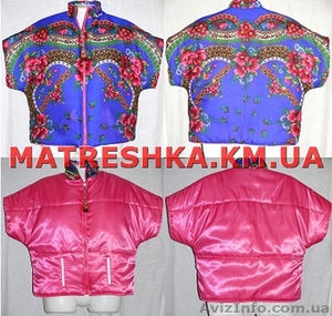 Жилетка теплая двусторонняя в стиле Лурдес,  Матрешка #913100