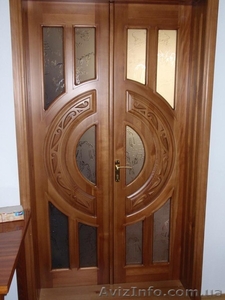 Дерев'яні двері з натурального масиву з дуба,  сосни та вільхи #865777