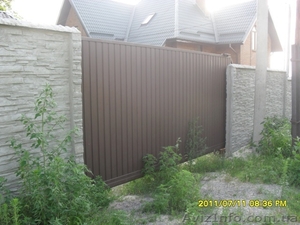 Еврозаборы бетонные Днепропетровск  жби забор из профнастила #924122