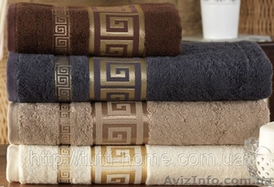 Бамбуковые полотенца махровые 50х90,  70х140 Arya greek #927978
