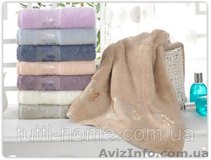 Полотенце бамбуковое махровое HOBBY MERLO BAMBOO,  50х90,  70х140 #927969