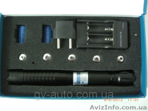 Мощный УФ синий лазер 1000 мВт. ЛАЗЕРНАЯ УКАЗКА В008. #933009