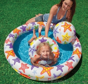 Надувной набор: бассейн+круг+мяч Intex 59460 #931013