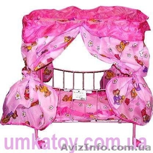 Продаем - Детская кроватка для кукол с балдахином 9350 #937015