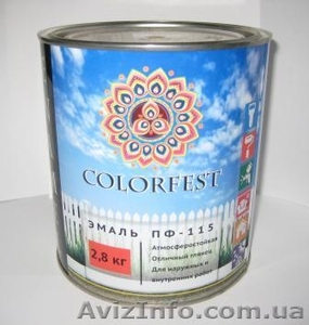 Краска для металла,  дерева,  бетона. ПФ-115. #930557