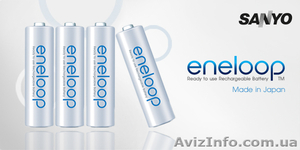 Аккумуляторы Sanyo Eneloop AA 2000 mAh,  HR-3UTGB,  1800 циклов! #929728