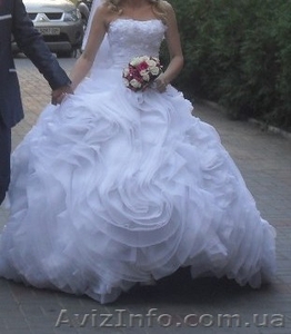 Свадебное платье юбка в розах  #930277