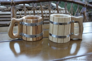 Кружки деревянные из дуба. #949322