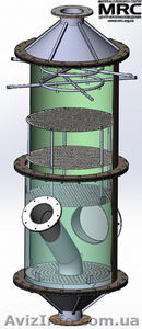 Cкруббер для мокрой очистки дымовых газов от пыли,  абсорбционный раствор NaOH  #938024