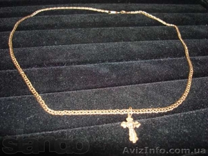 Срочно продам золотую цепочку с крестиком 14гр. 585 проба!!! #944575