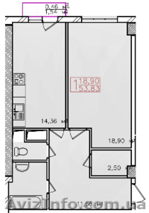 1-но комнатная квартира в ЖК «Пятая Жемчужина» от KADORR Group #940928