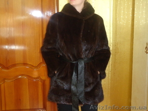 коричневый норковый п/шубок #961850
