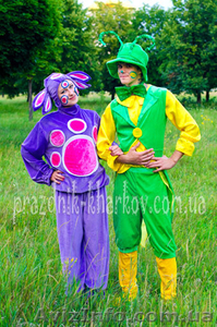 Добрые Лунтик и Кузя на детский праздник! Волшебный праздник - аниматоры! #966882