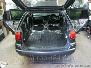 Шумоизоляция автомобиля,  каучуковая с липким слоем,  9мм. #984241