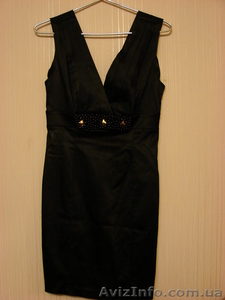 Продам коктельное платье черное атласное #980035