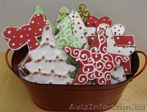 Пряники новогодние имбирные в подарок партнерам, коллегам, друзьям, детям #975999