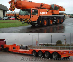 Перевозка крупногабаритных и тяжеловесных грузов,  кран 80 тонн. #984302