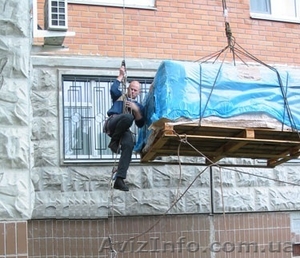 подъём крупногабаритных грузов по наружной стороне дома #991953