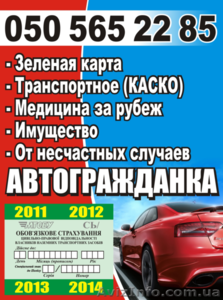 Все виды страхования Донецк. Автострахование(осаго,  автогражданка, зеленая карта) #988972