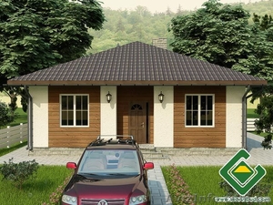 Строительство панельно-каркасных домов под ключ (СИП-панели) 90, 54 м2 #994407