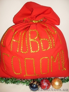 Новогодний мешок. Мешок Деда Мороза. 60 на 68 см. #992762