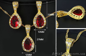  Позолота подвеска и серьги!Акция к Новому Году! #1004411