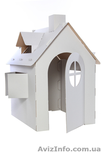 Детский домик из картона для рисования.  #1006318