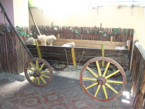 Продам деревянную телегу реставрированную,  тын,  декор #915561
